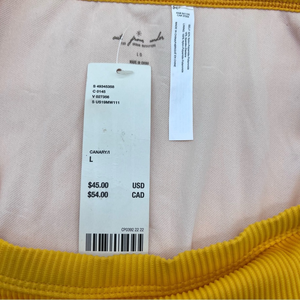 Lot of 2 NWT Urban Outfitters Bikini Bottoms in Brown and Ribbed Yellow-Size L - Picture 7 of 8